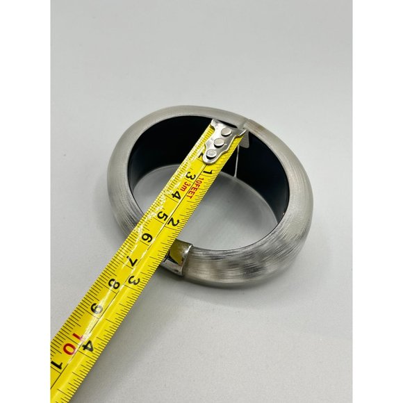 Alexis Bittar Clamper Bracelet Thick Wide Bangle Frosted Lucite Designer Signed - Picture 12 of 13